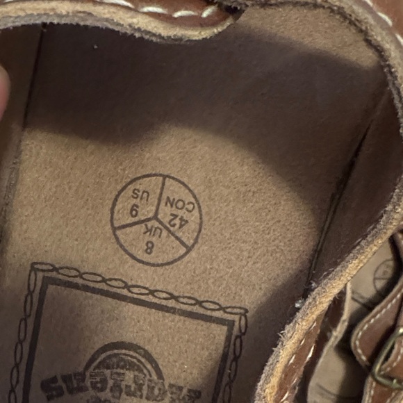 Dr. Martens Brown Leather Buckle Sandals